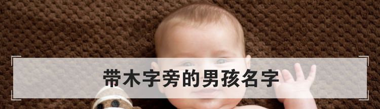 木字旁的男孩名字怎么取