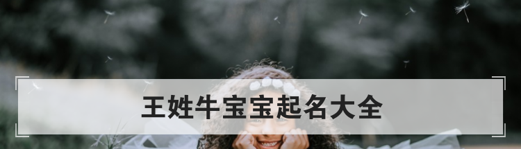 好听有寓意的王姓牛宝宝名字大全
