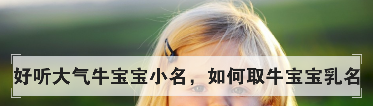 好听大气牛宝宝小名，如何取牛宝宝乳名