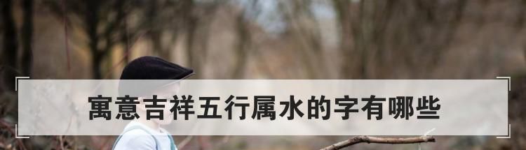 寓意吉祥五行属水的字有哪些