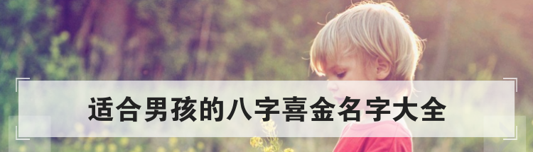 适合男孩的八字喜金名字大全