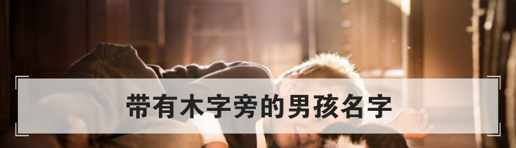 带有木字旁的男孩名字