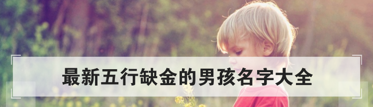 最新五行缺金的男孩名字大全