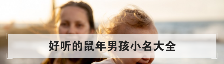 好听的鼠年男孩小名大全