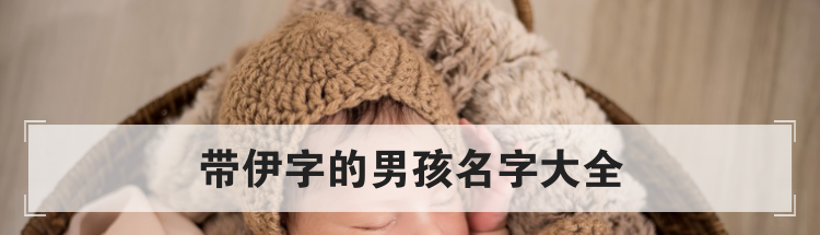 带伊字的男孩名字大全