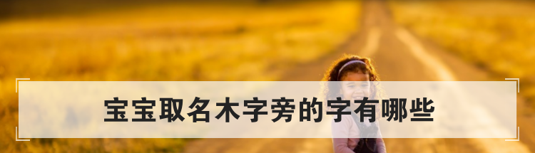 宝宝取名木字旁的字有哪些