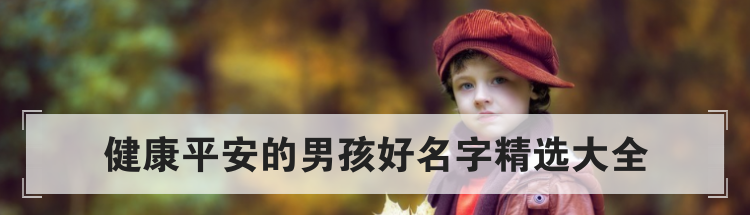 健康平安的男孩好名字精选大全