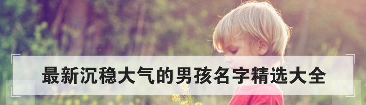 最新沉稳大气的男孩名字精选大全