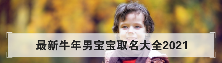 最新牛年男宝宝取名大全2021