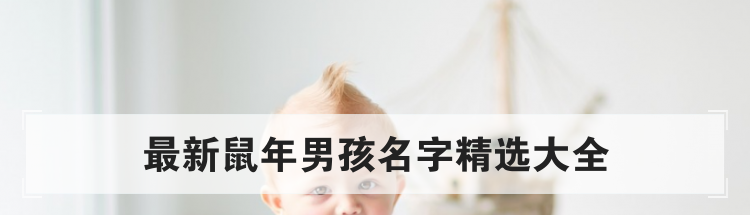 最新鼠年男孩名字精选大全