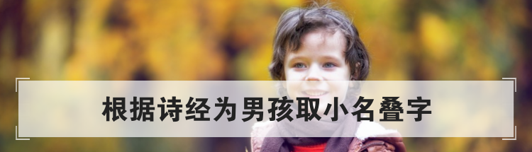 根据诗经为男孩取小名叠字