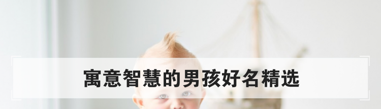 寓意智慧的男孩好名精选