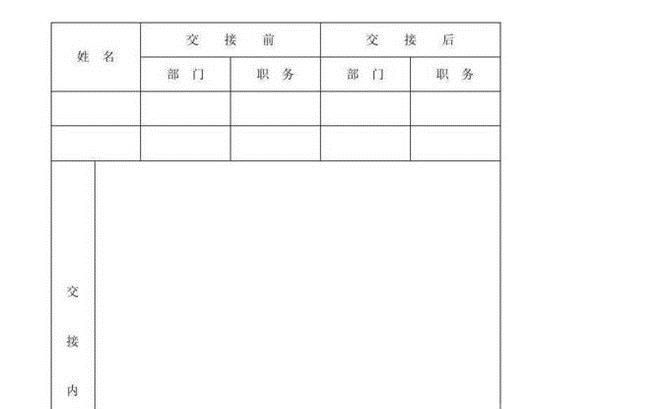 离职工作交接怎么写