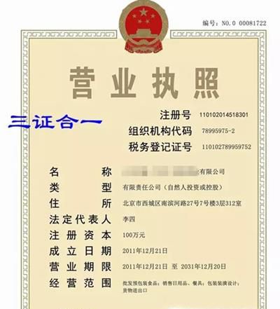 三证合一是哪三证,合一后怎么办?