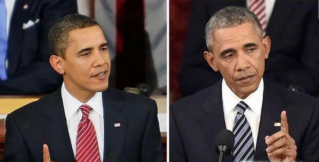 10个历代美国总统在任前后的对比照