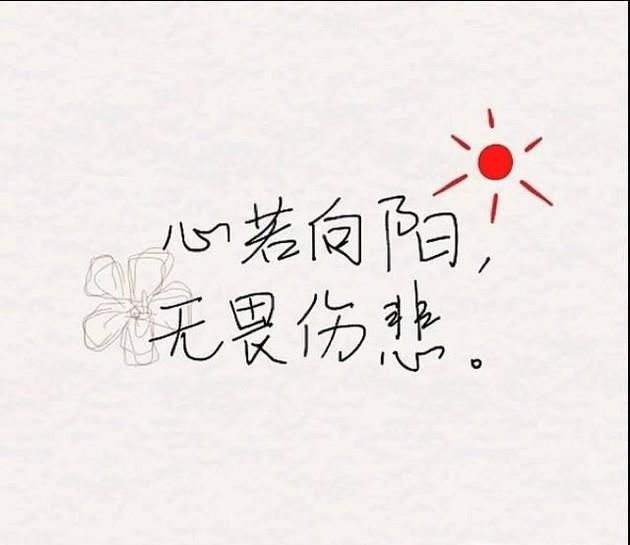 心若向阳，何惧忧伤？