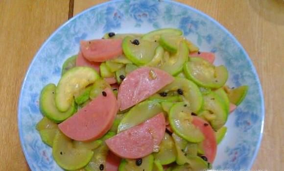 清淡小炒—角瓜炒火腿