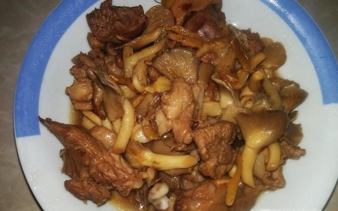 美味好吃的平菇焖鸭肉的做法