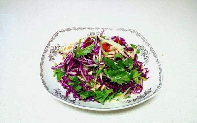 干豆腐拌紫甘蓝的做法
