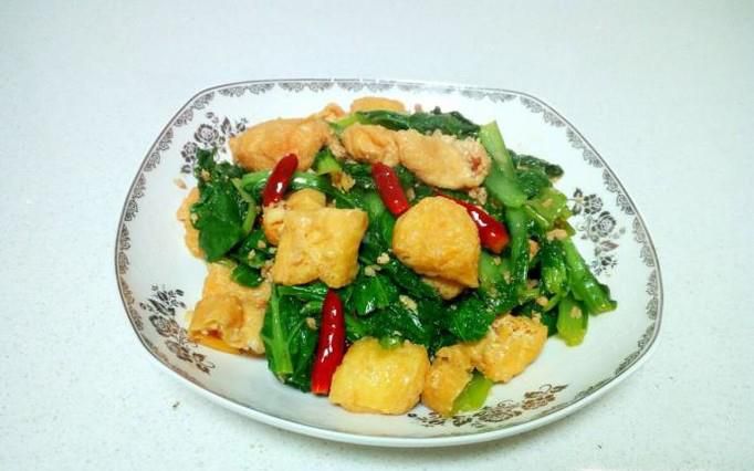 豆泡炒小白菜的家常做法