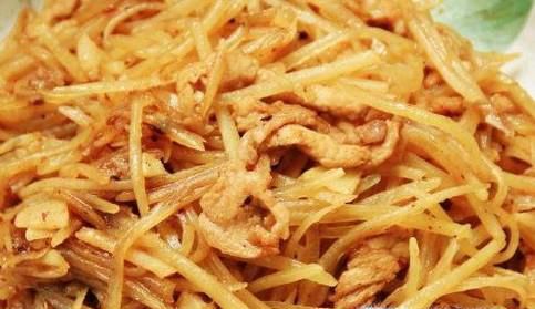 土豆丝炒肉的制作方法