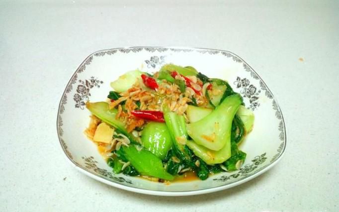 虾皮炒油菜的家常做法