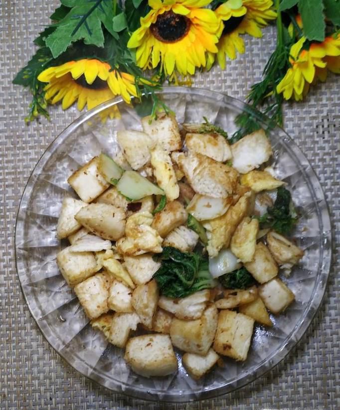 怎样做美味的乌塌菜鸡蛋炒馍？