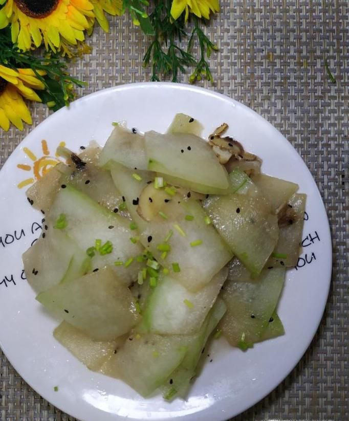 怎样做芝麻味炒冬瓜？