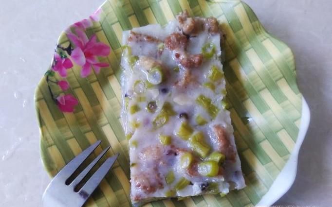 豆角肉粒米糕的做法