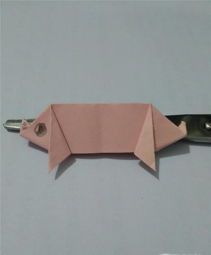怎样折可爱小猪