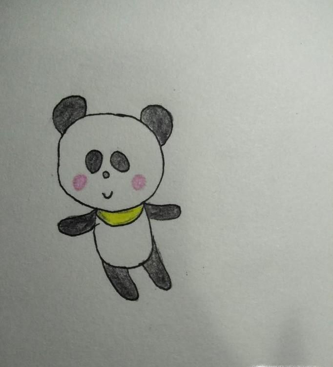 国宝熊猫简笔画