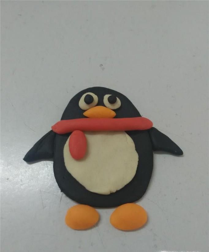 手工制作超轻粘土之企鹅