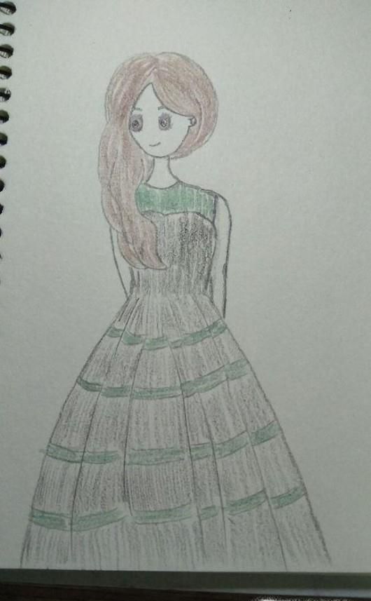 如何画出一幅小清新女生图画。