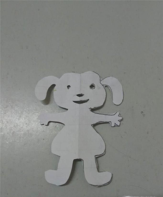 十二生肖狗剪纸教程