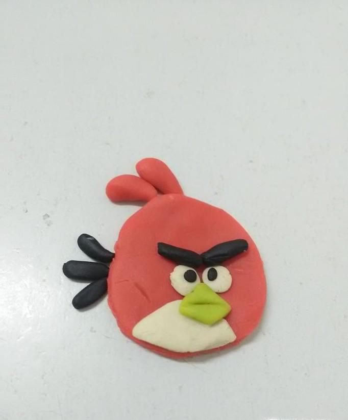 超轻粘土教程--愤怒的小鸟之红色小鸟教程