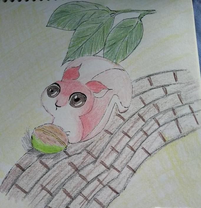 彩铅画小狐狸的画法