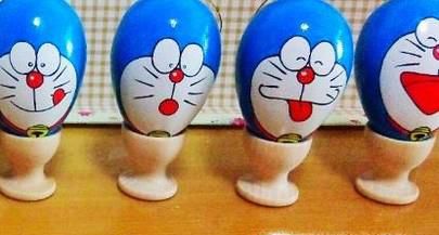教你彩绘蛋壳变哆啦A梦
