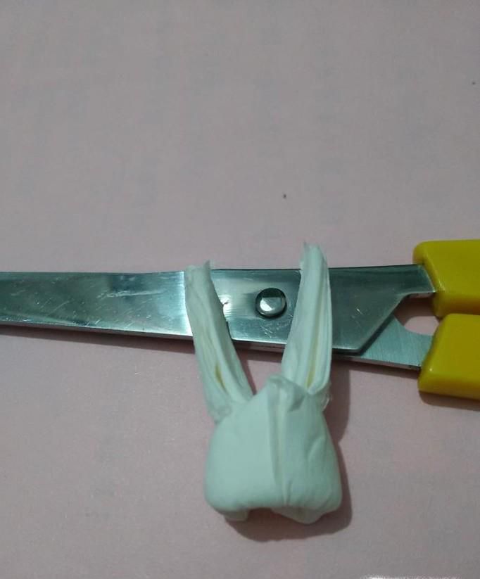 叠小兔子餐巾纸