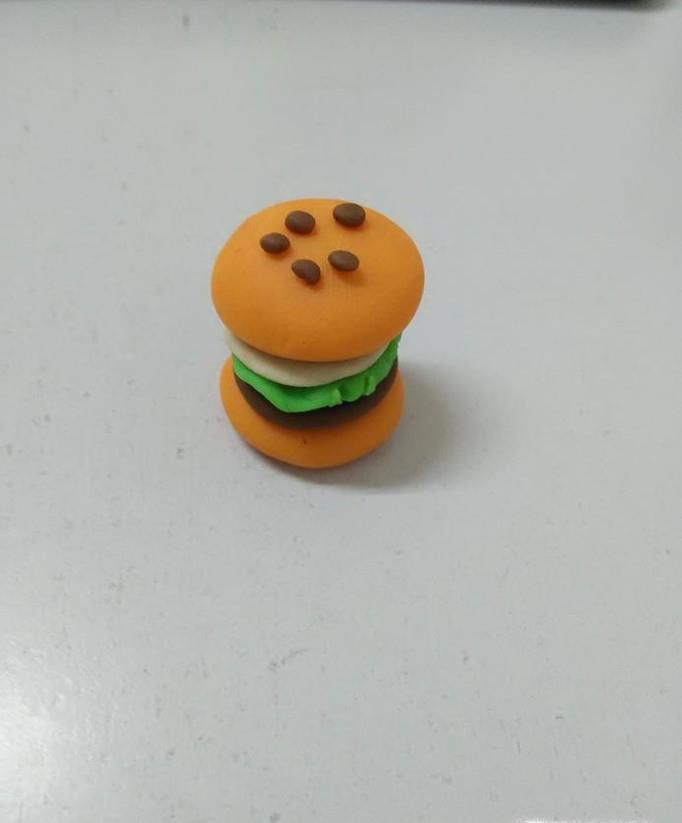 幼儿陶泥制作—汉堡