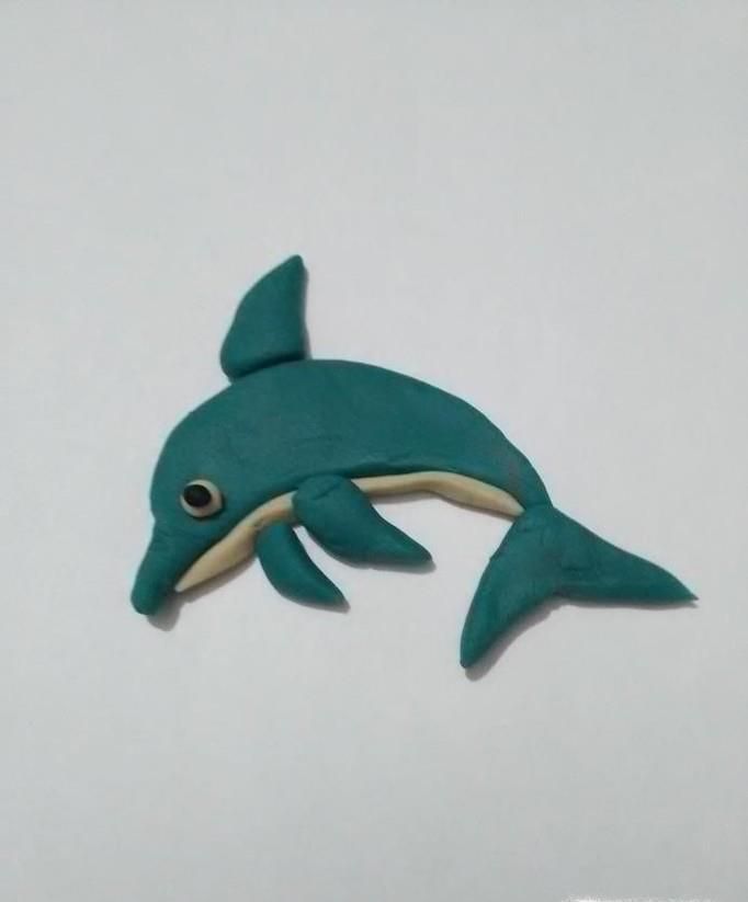 彩泥手工——海豚