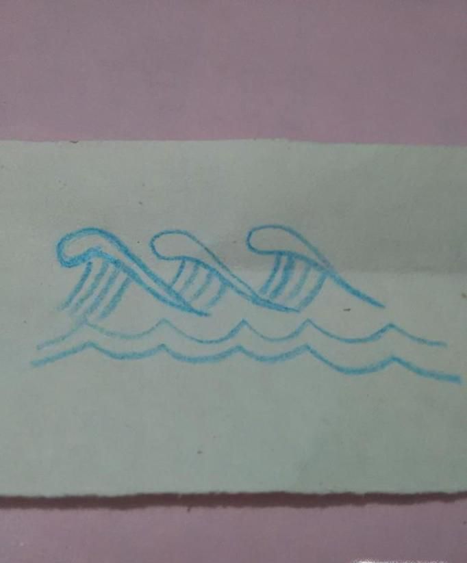 怎么画波浪的简笔画?