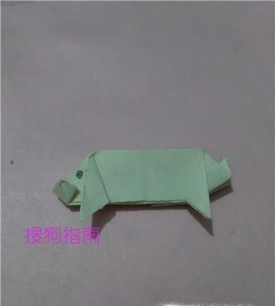 小朋友学折纸——小猪