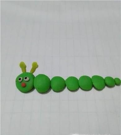 橡皮泥手工毛毛虫的做法