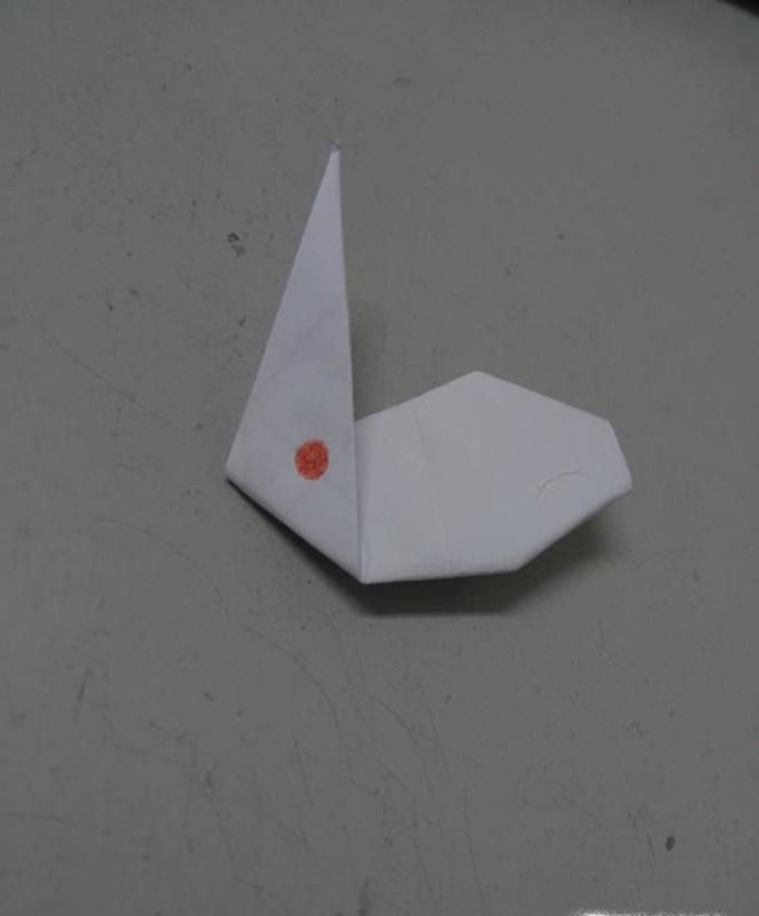 儿童简易折纸--小兔子第二种折法!