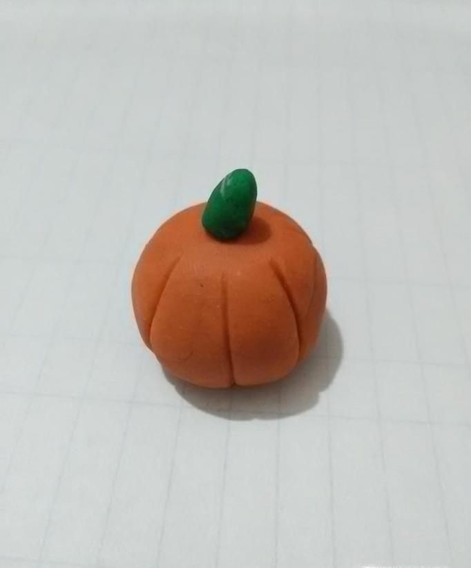 儿童橡皮泥手工南瓜做法
