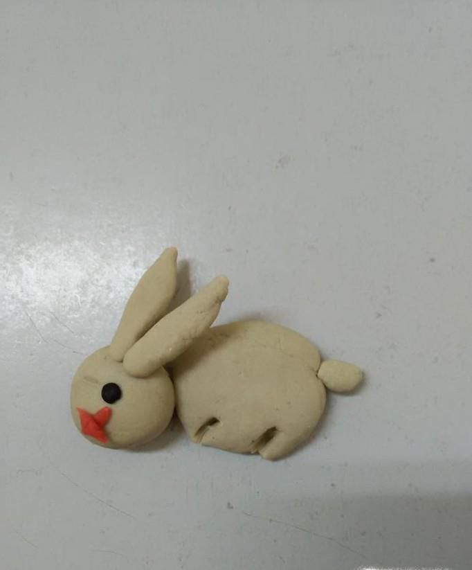 怎么用超轻彩泥做可爱小白兔