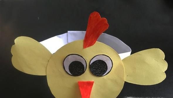小鸡头饰的做法