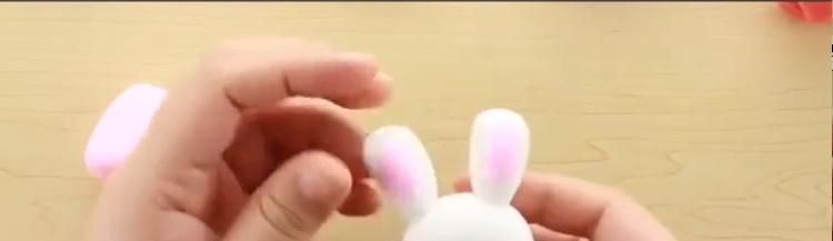 橡皮泥手工兔子