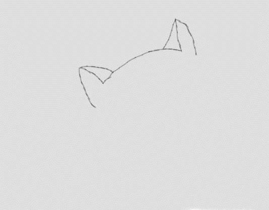 简单几步画一只可爱的小猫