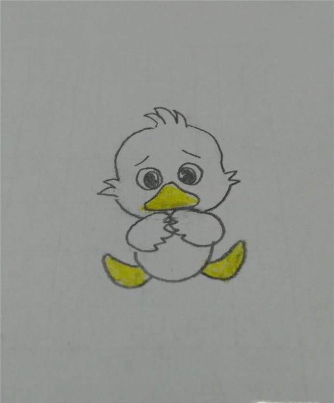 儿童简笔画丑小鸭的画法